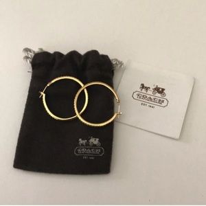 Coach hoop earrings